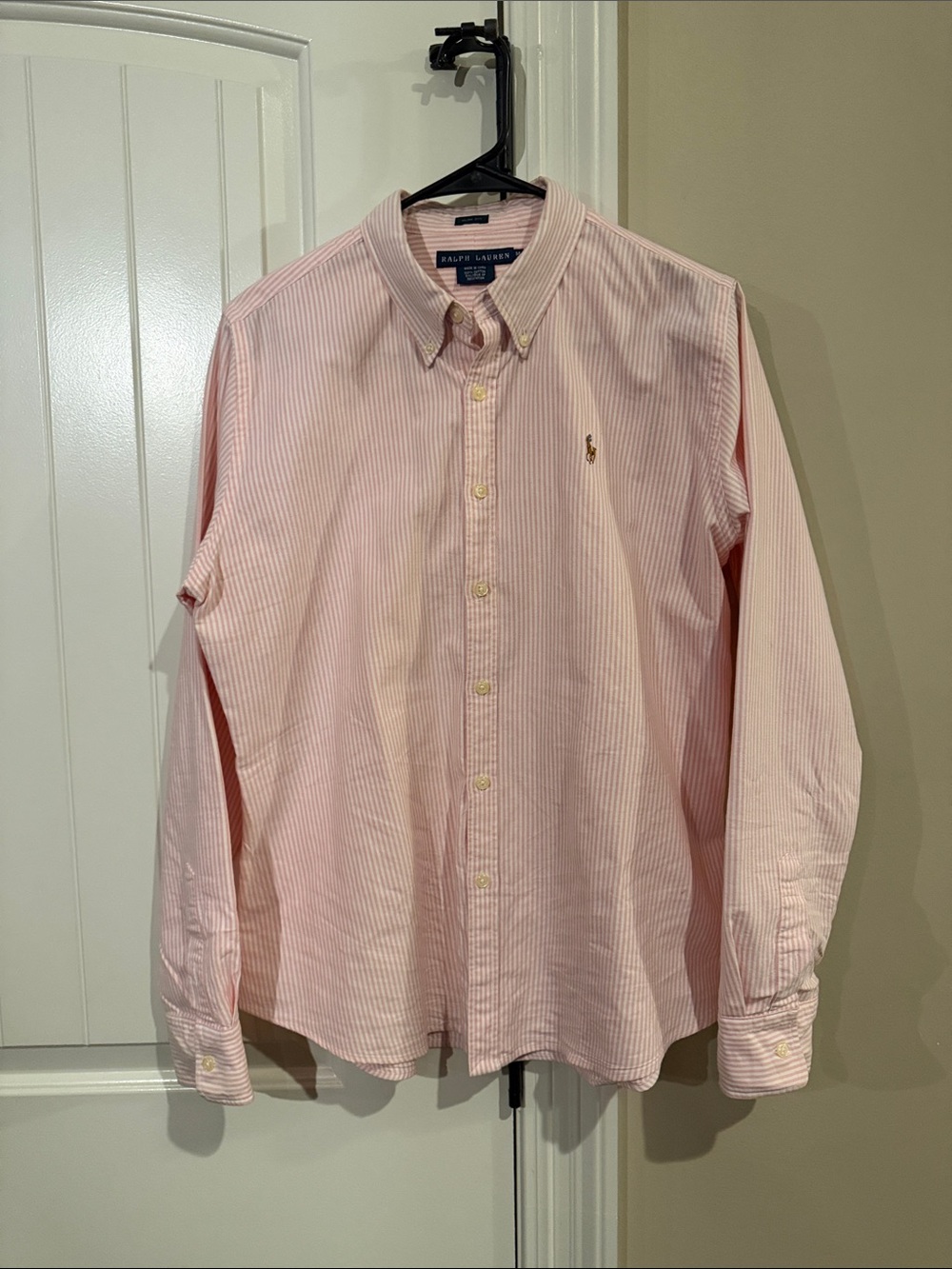Ralph Lauren Pink Striped Button-Down Shirt